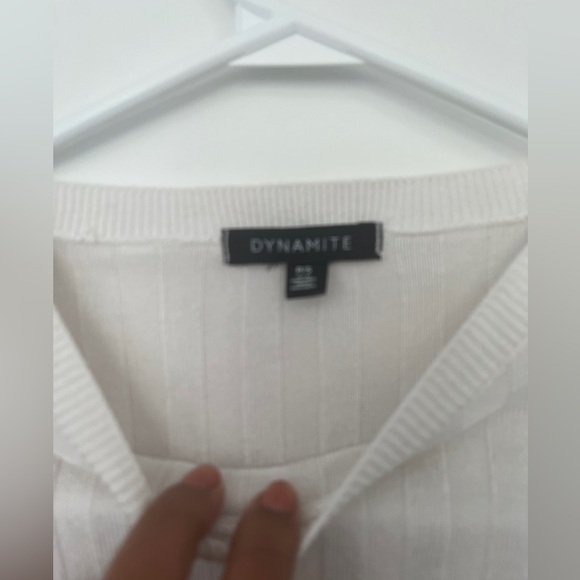 🌺 5/$30 🌺 Dynamite Ribbed white crop sweater top - Picture 4 of 7